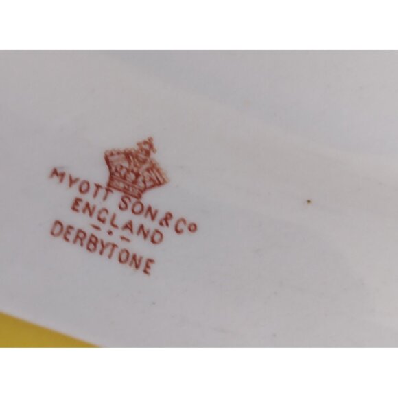 Vintge Myott Serving Platter Derbytone 14 1/2" x 10 1/4" - Picture 9 of 13